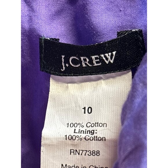 J.Crew Lorelei Strapless Purple Textured Fit & Flare Dress 10 Lined Midi Womens - Picture 3 of 5